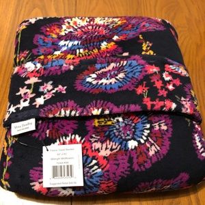 Vera Bradley  travel blanket Midnight Wilflower